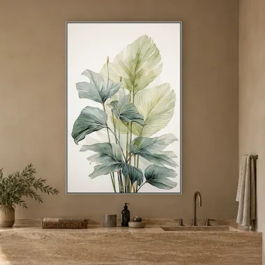 Quadro Decorativo Canvas Folhagem Botânica - FO0034