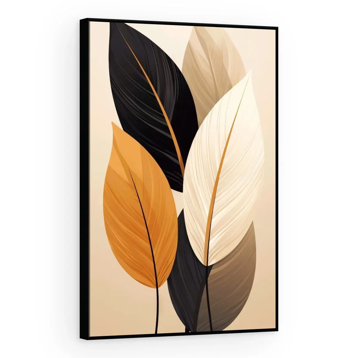 Quadro Decorativo Canvas Folhas Modernas - FO0035