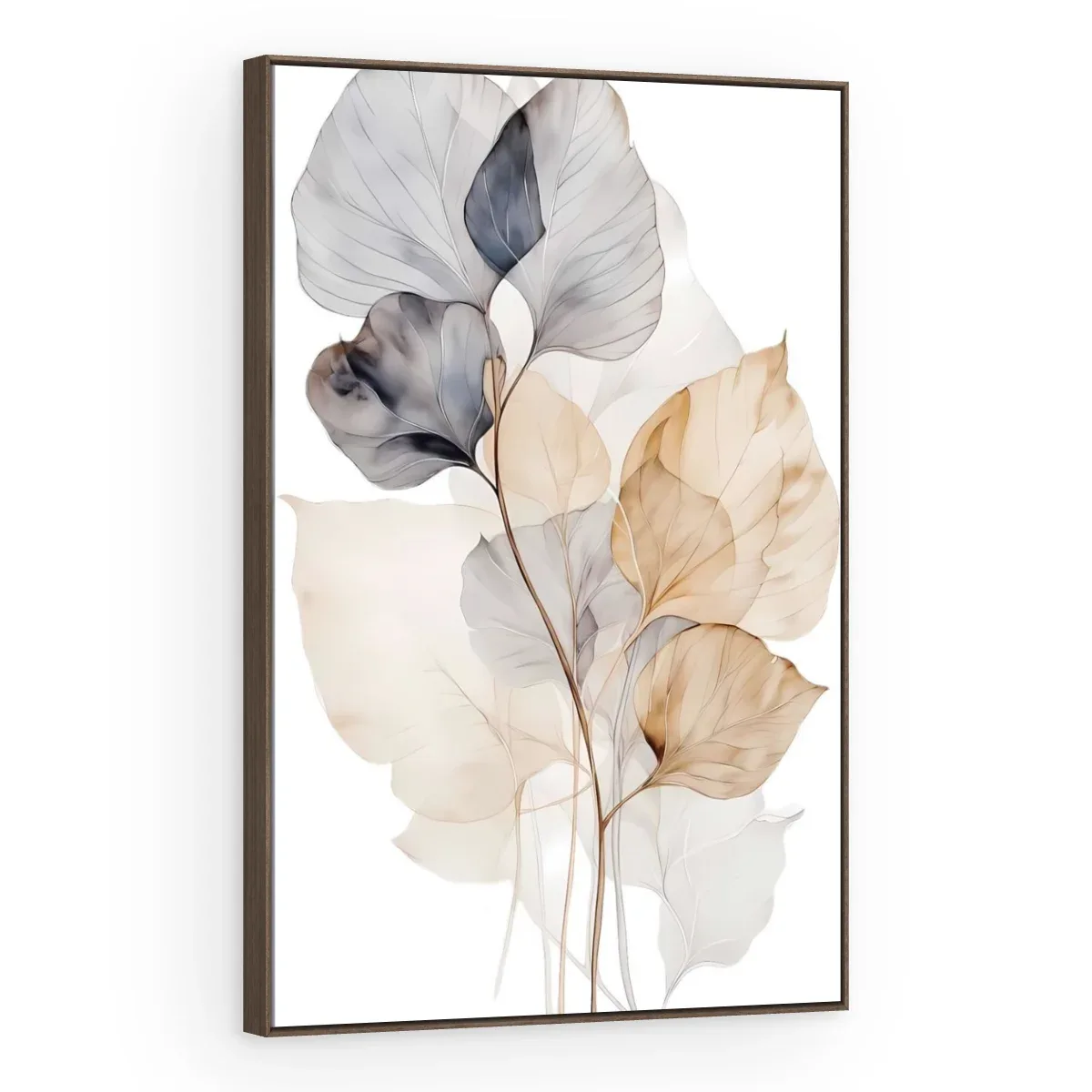 Quadro Decorativo Canvas Folhas Neutras - FO0036