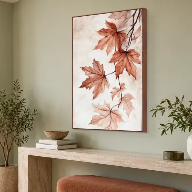 Quadro Decorativo Canvas Bordo Aquarela - FO0037