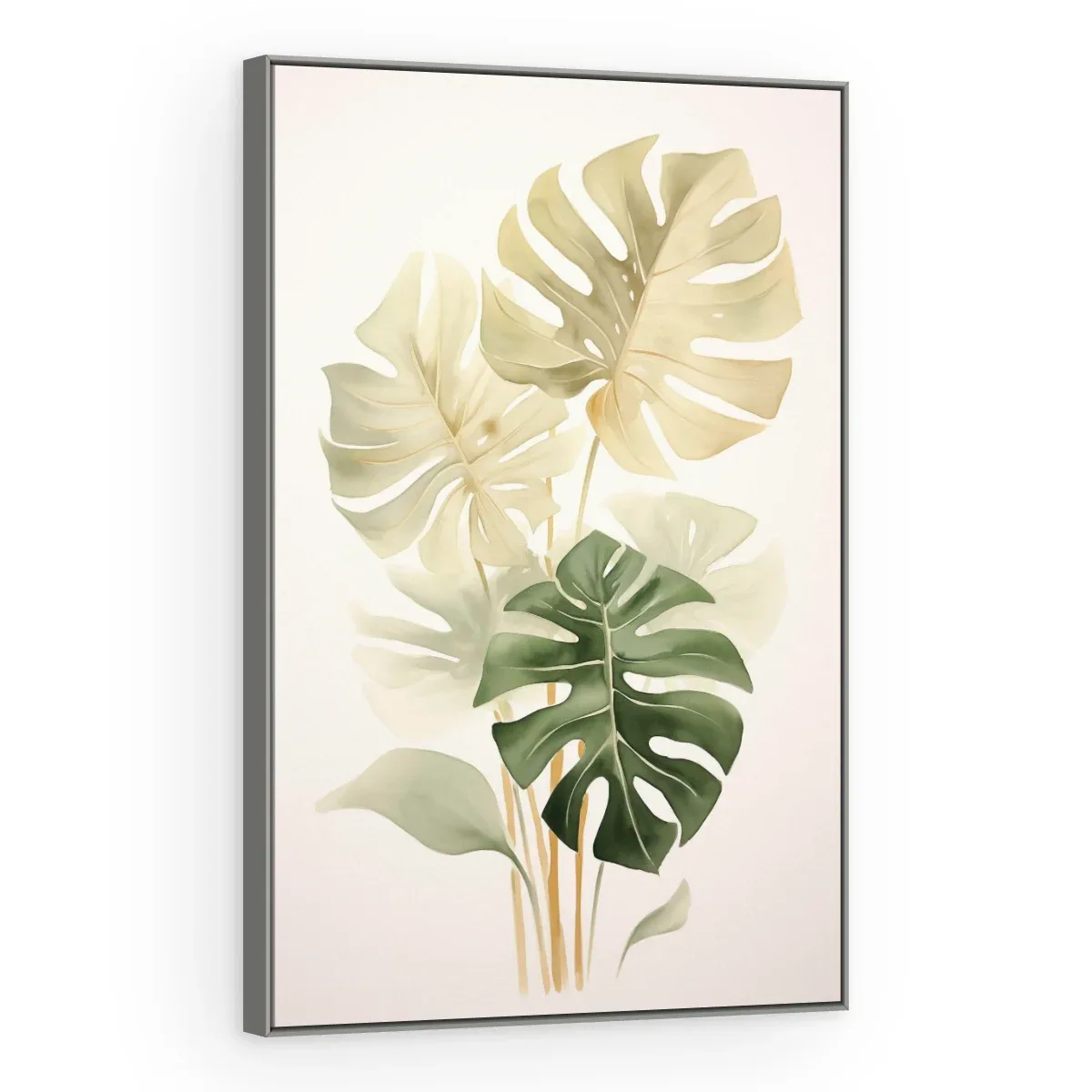 Quadro Decorativo Canvas Monstera Creme - FO0038