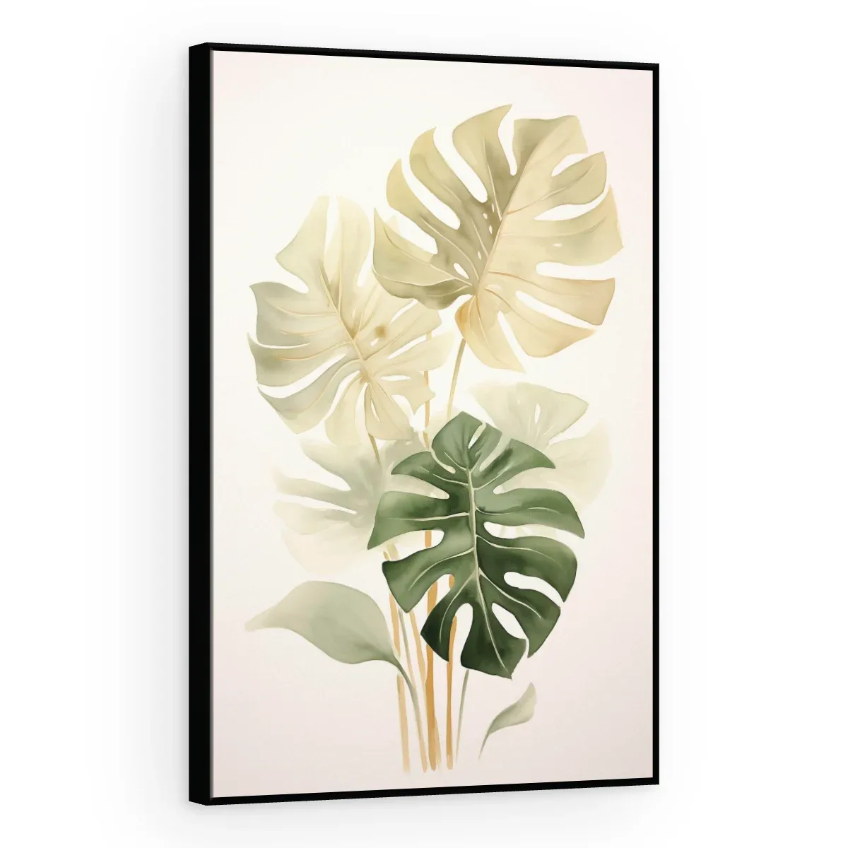 Quadro Decorativo Canvas Monstera Creme - FO0038