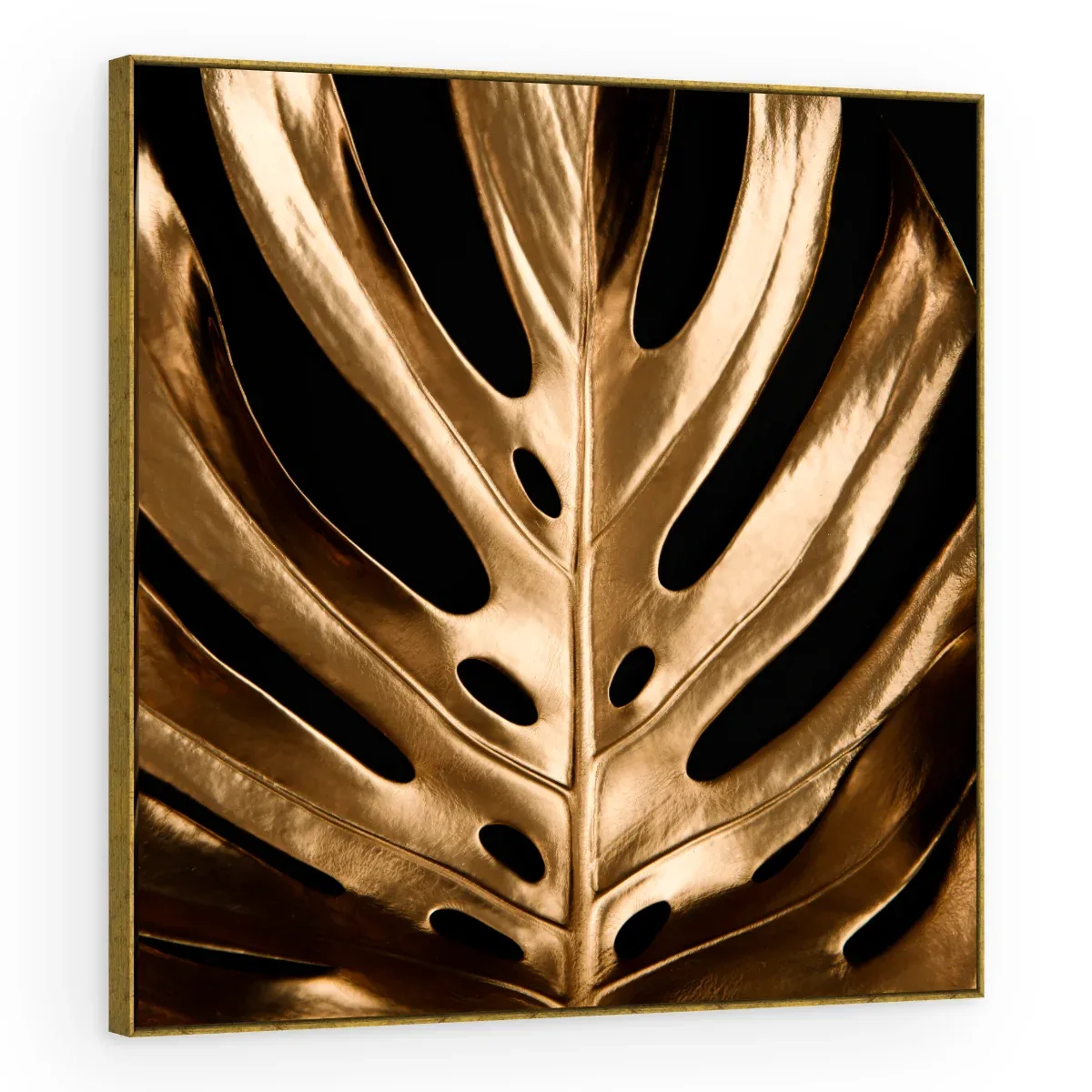Quadro Decorativo Canvas Monstera Dourada - FO0047