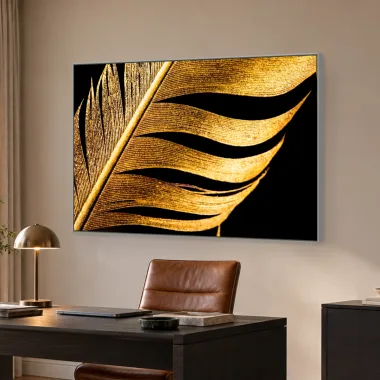 Quadro Decorativo Canvas Fronde Dourada - FO0050