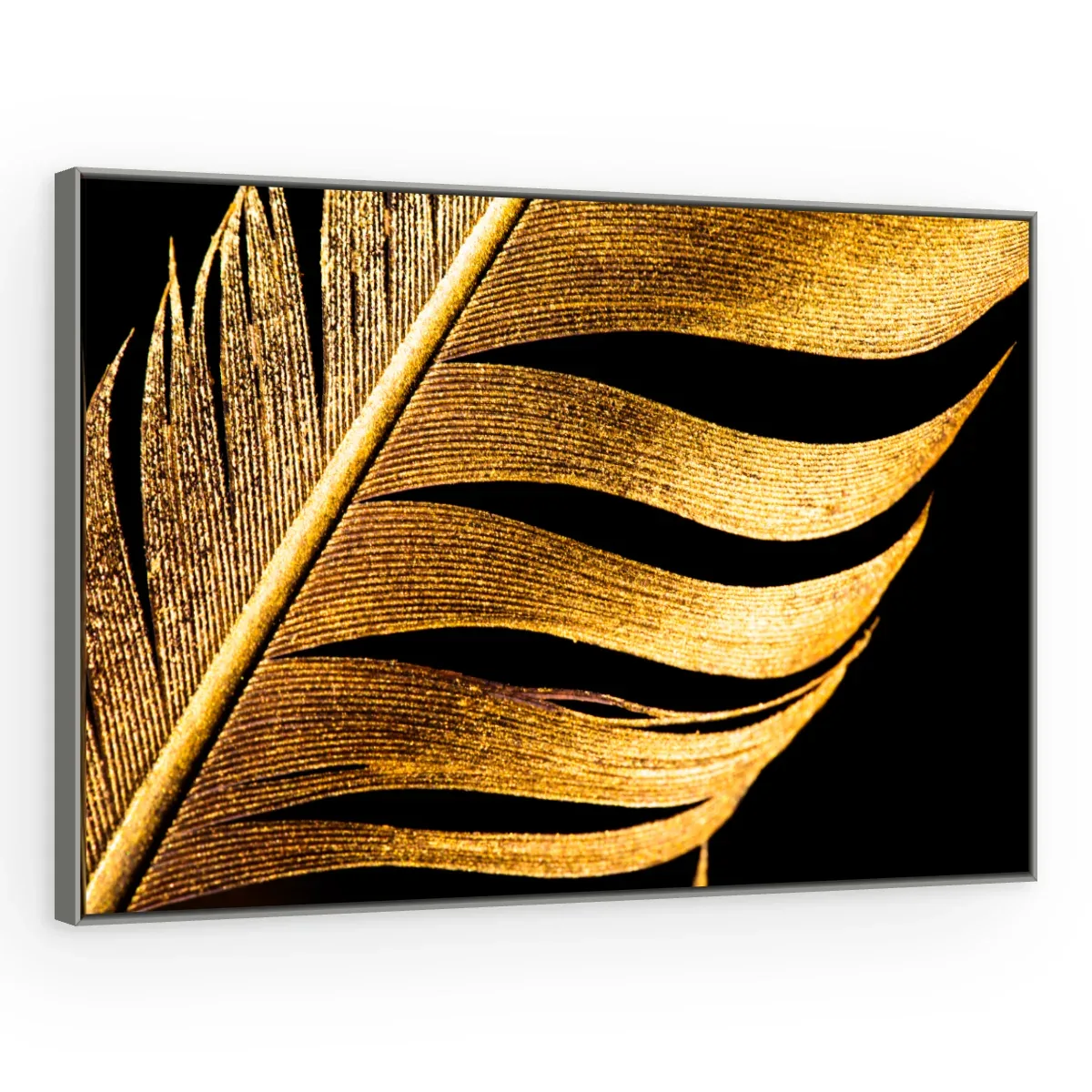 Quadro Decorativo Canvas Fronde Dourada - FO0050