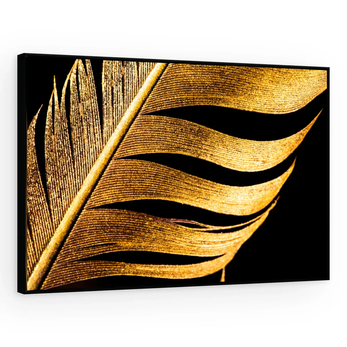 Quadro Decorativo Canvas Fronde Dourada - FO0050