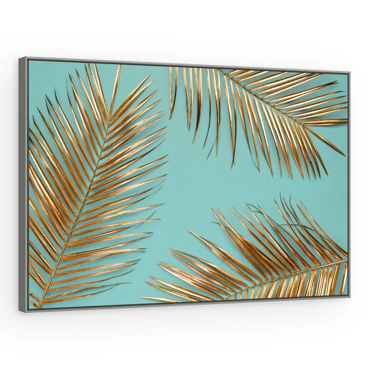 Quadro Decorativo Canvas Palmas Douradas - FO0055