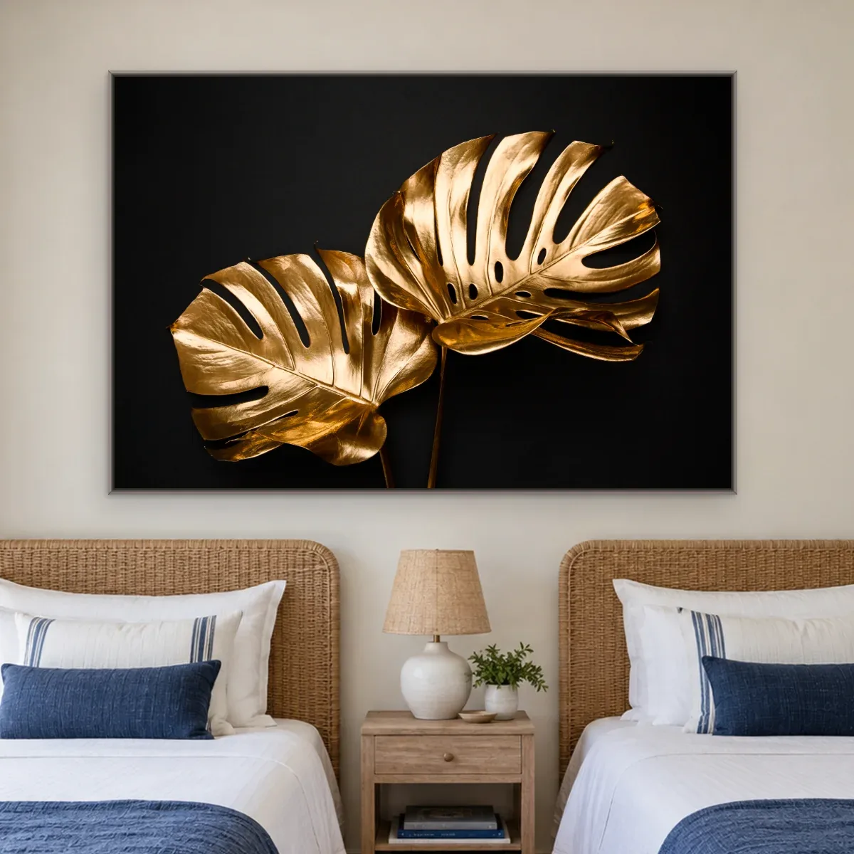 Quadro Decorativo Canvas Monstera Dupla - FO0059