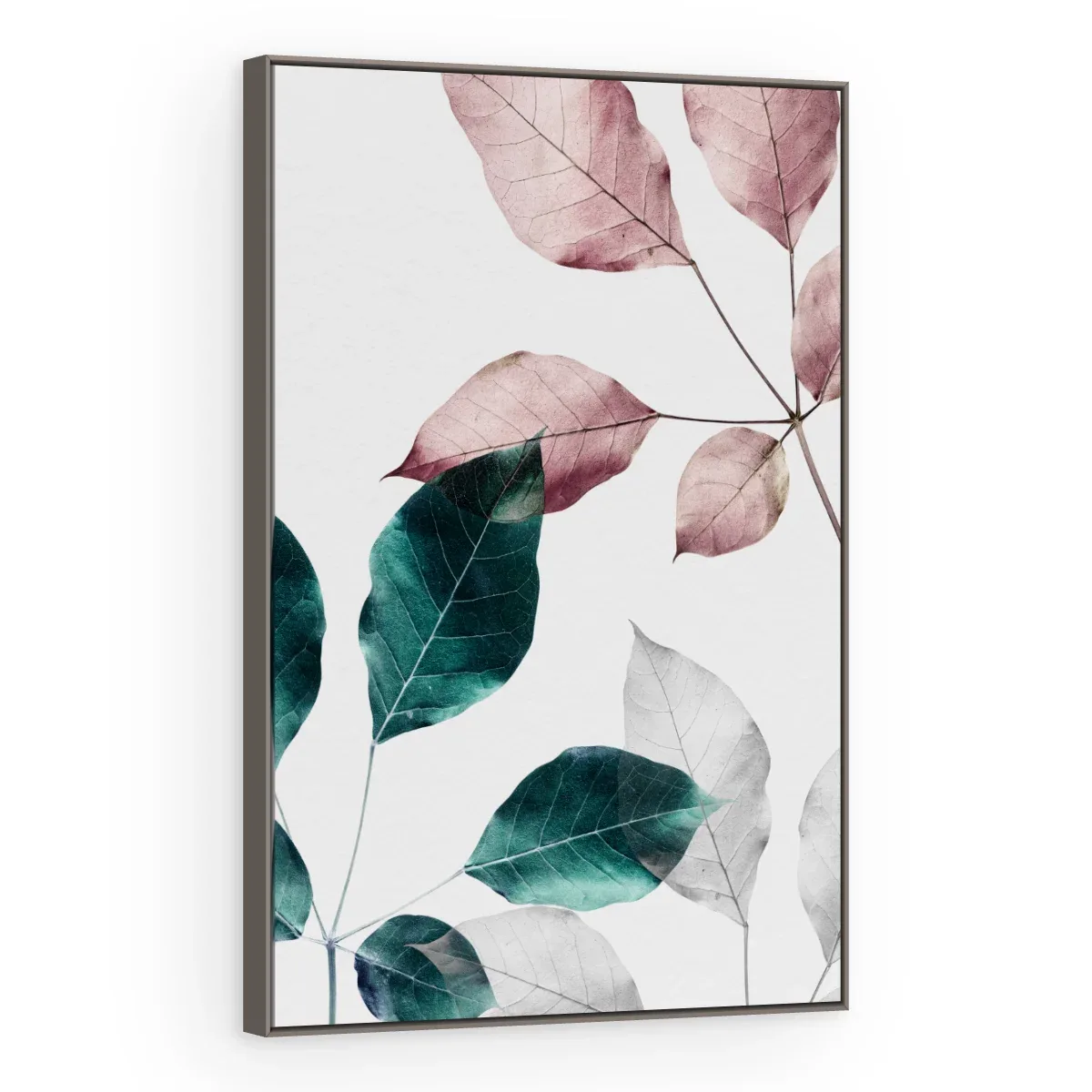 Quadro Decorativo Canvas Folhas Pastel - FO0061