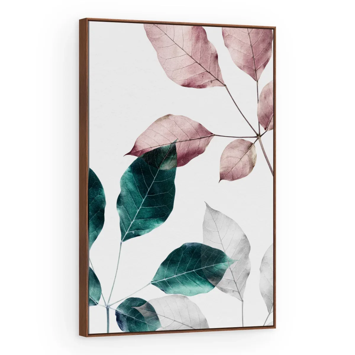 Quadro Decorativo Canvas Folhas Pastel - FO0061