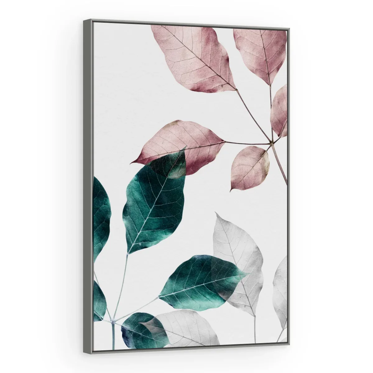 Quadro Decorativo Canvas Folhas Pastel - FO0061