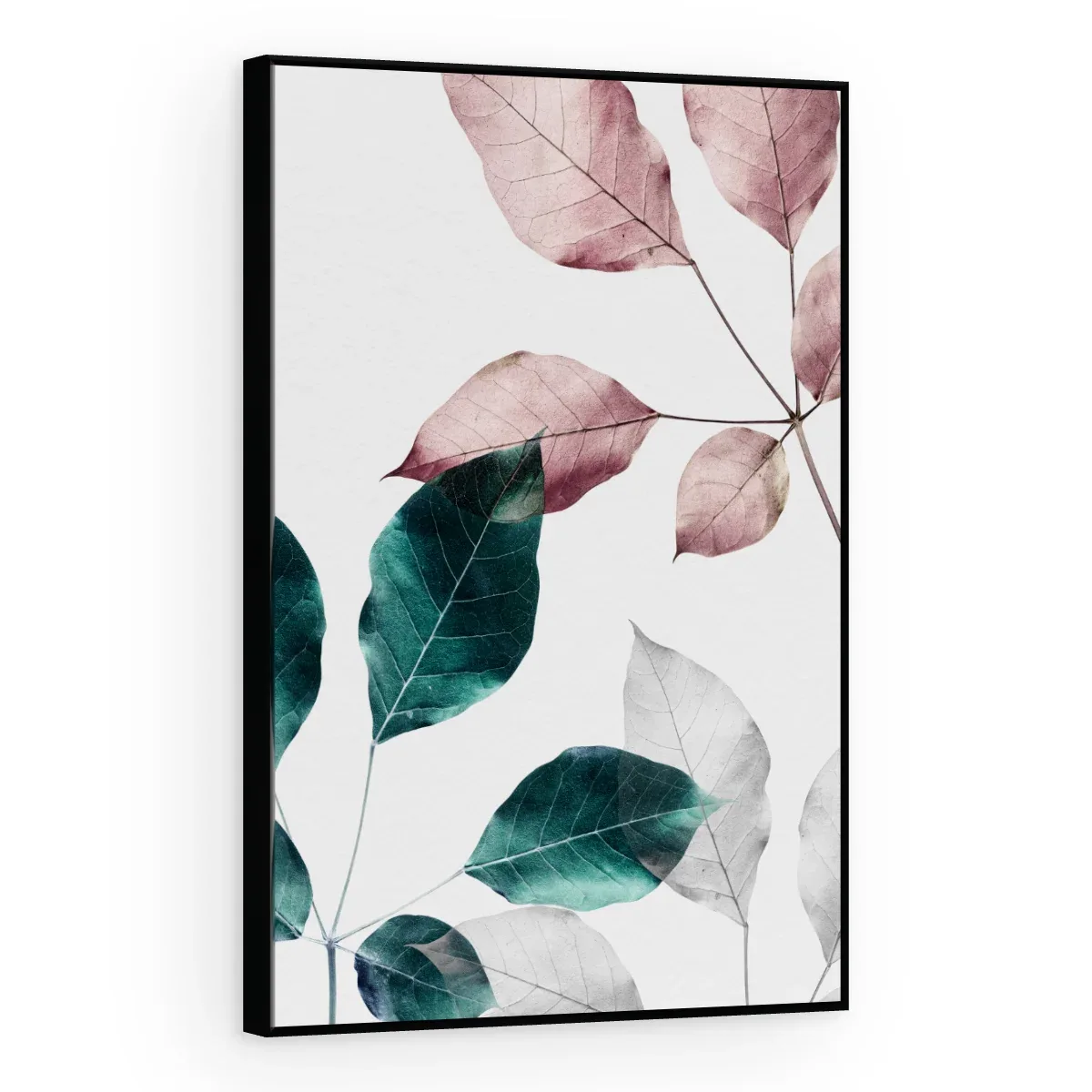 Quadro Decorativo Canvas Folhas Pastel - FO0061