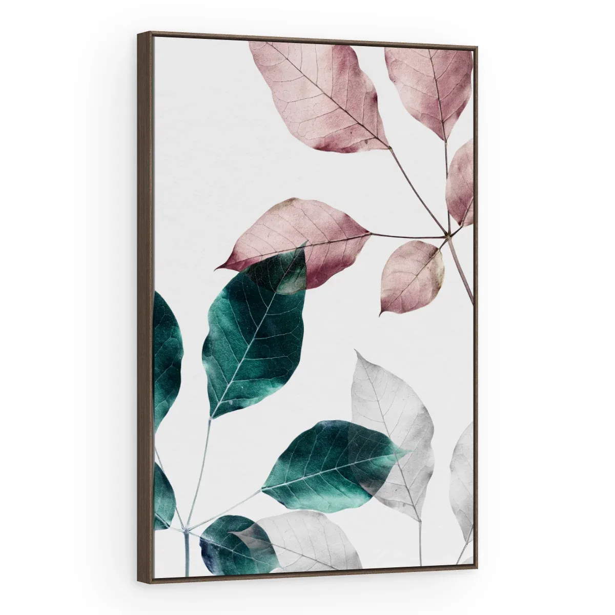 Quadro Decorativo Canvas Folhas Pastel - FO0061