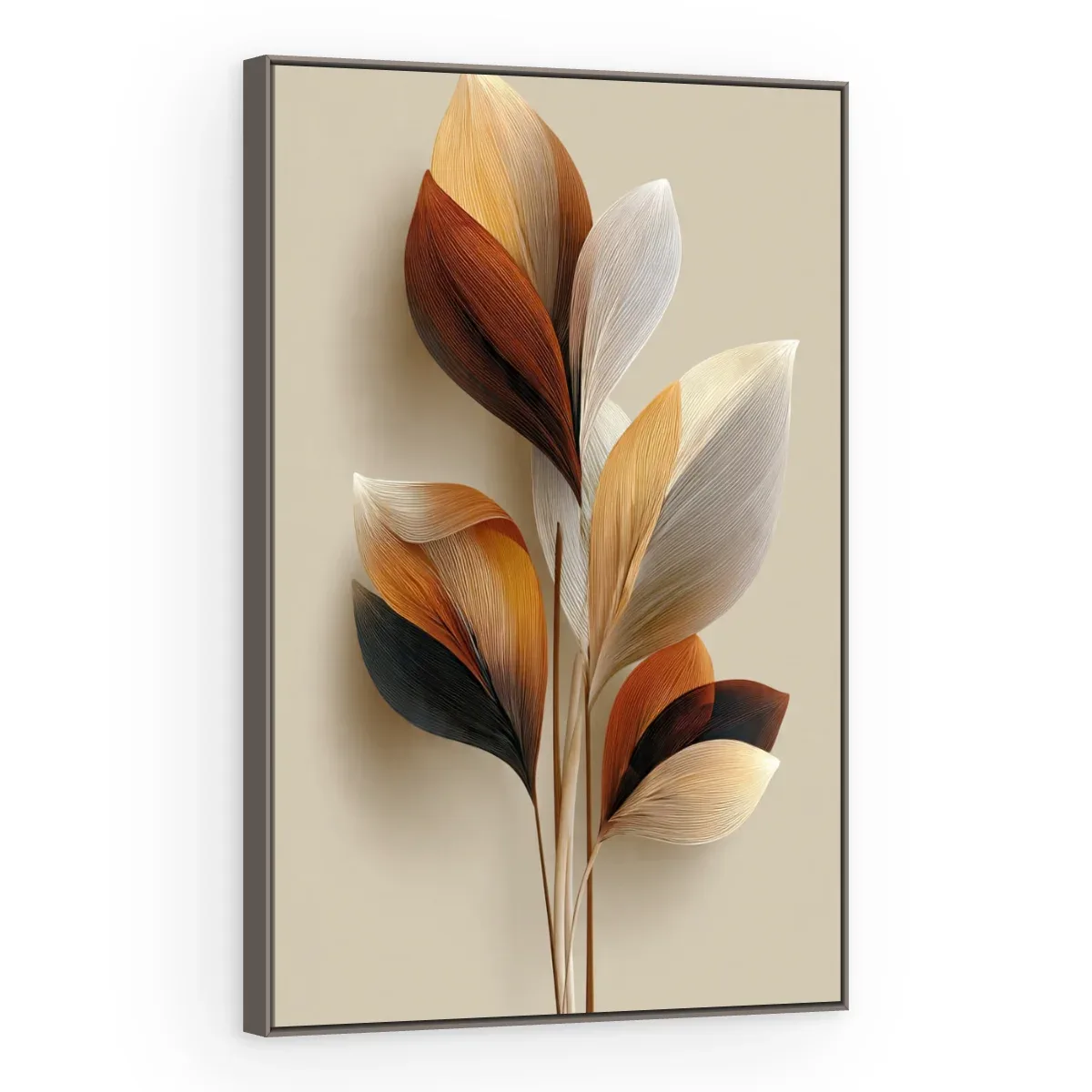 Quadro Decorativo Canvas Folhas Caramelo - FO0069