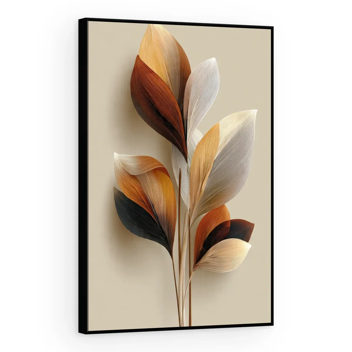 Quadro Decorativo Canvas Folhas Caramelo - FO0069