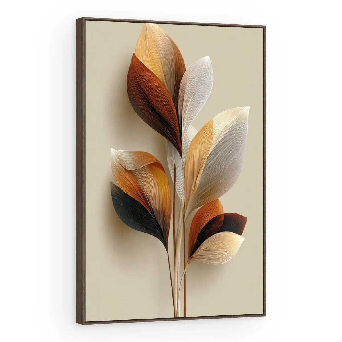 Quadro Decorativo Canvas Folhas Caramelo - FO0069