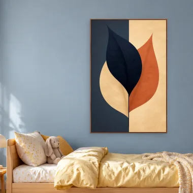 Quadro Decorativo Canvas Folha Minimalista - FO0071