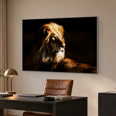 Quadro Decorativo Canvas Leão Repouso - LE0001