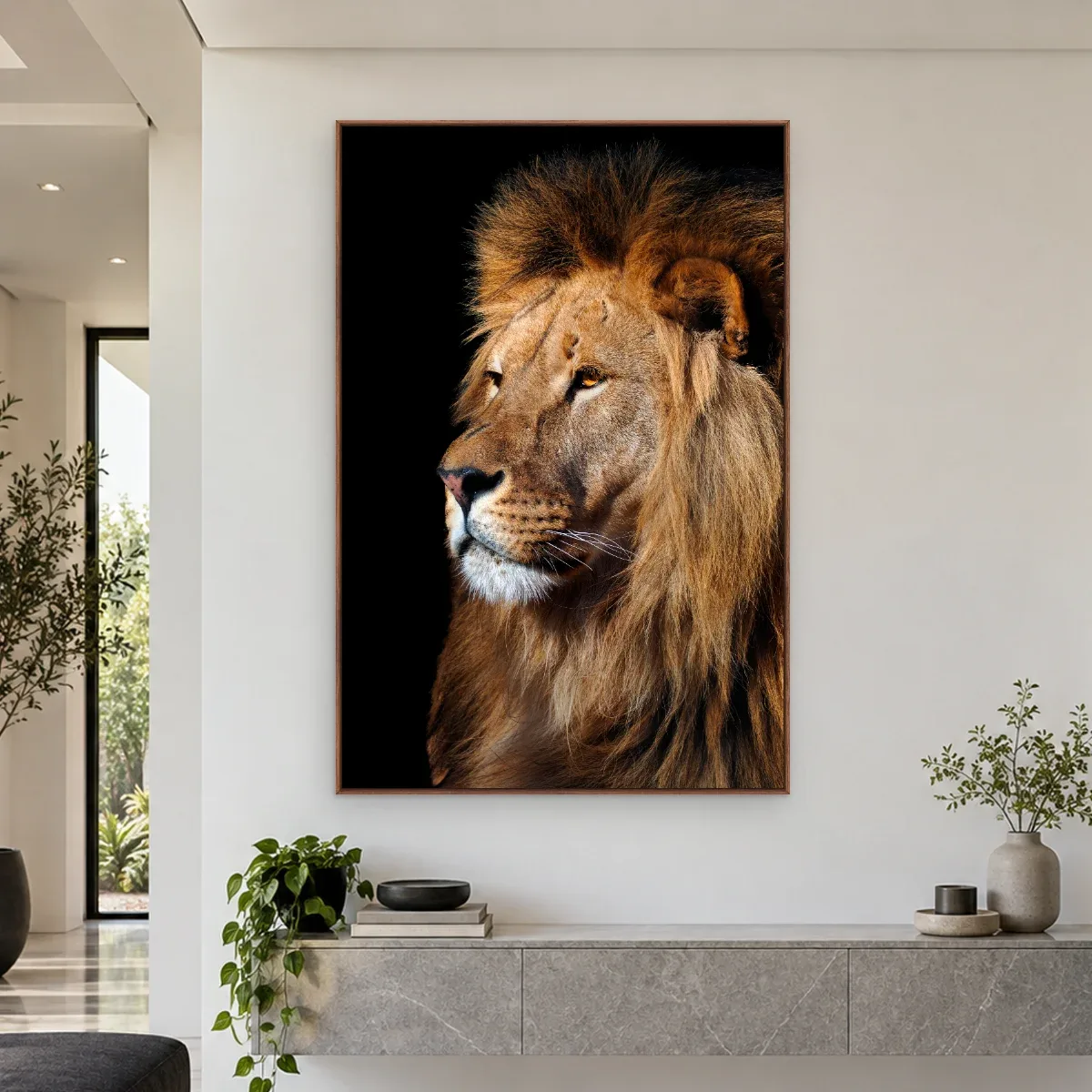 Quadro Decorativo Canvas Leão Imponente - LE0003