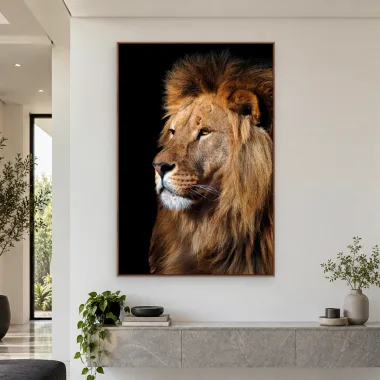 Quadro Decorativo Canvas Leão Imponente - LE0003