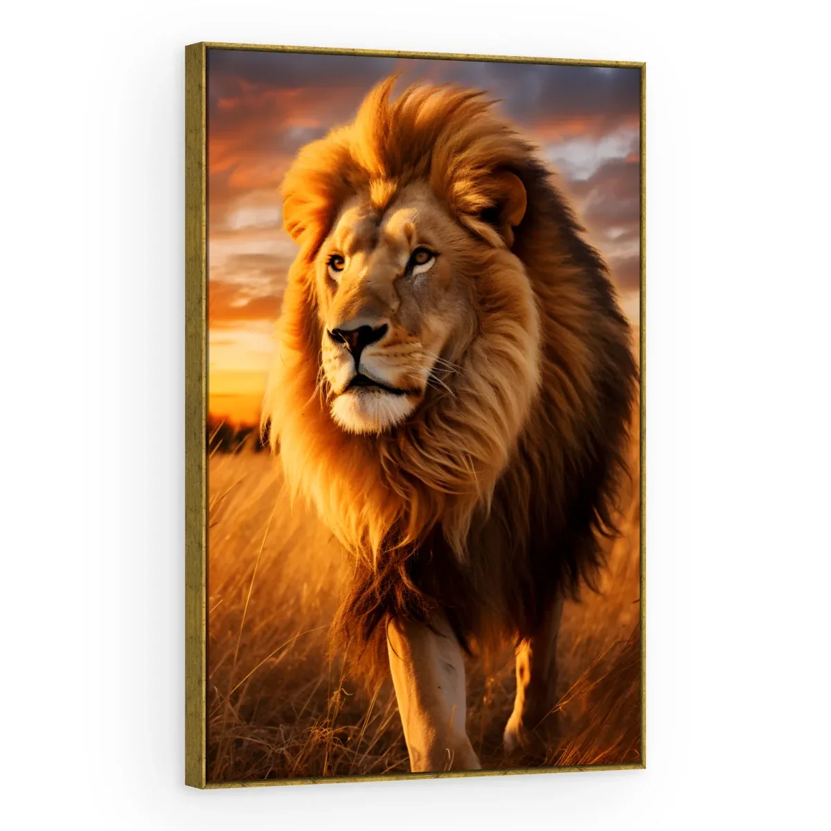 Quadro Decorativo Canvas Leão Entardecer - LE0010