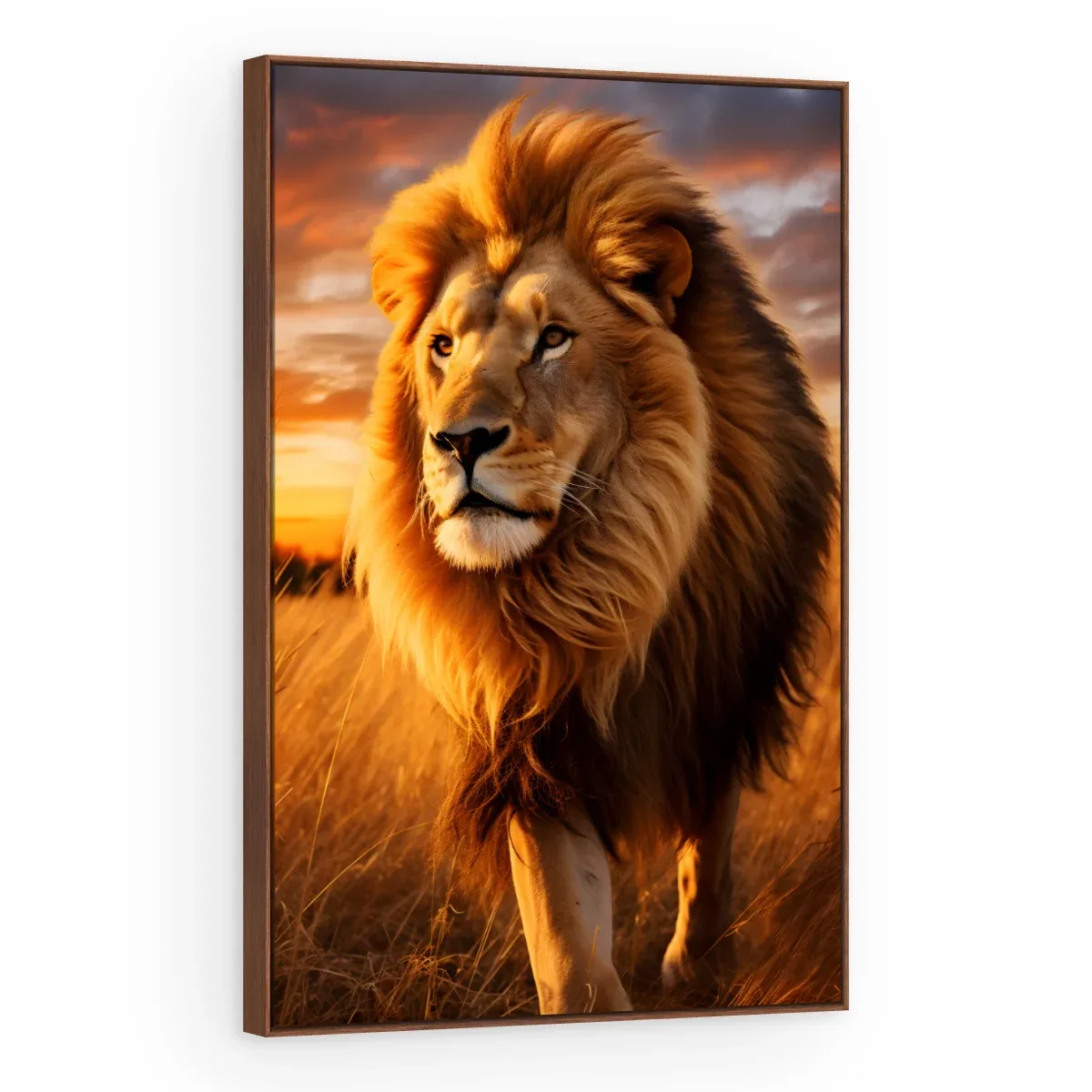 Quadro Decorativo Canvas Leão Entardecer - LE0010
