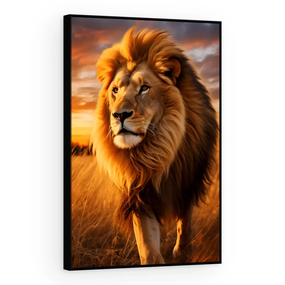 Quadro Decorativo Canvas Leão Entardecer - LE0010
