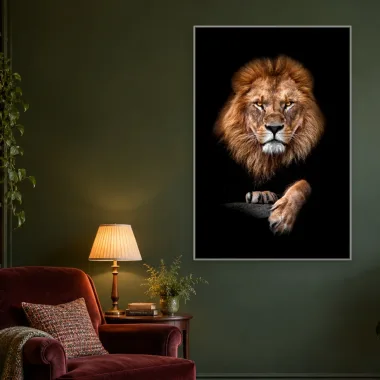 Quadro Decorativo Canvas Leão Majestoso - LE0011