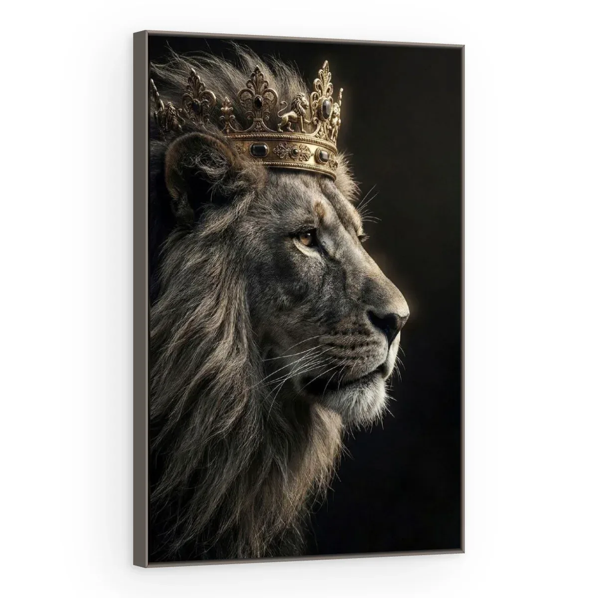 Quadro Decorativo Canvas Leão Coroado - LE0016