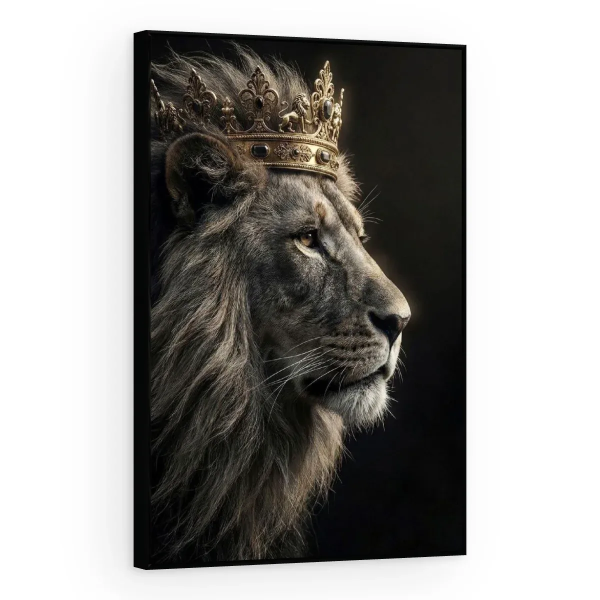 Quadro Decorativo Canvas Leão Coroado - LE0016