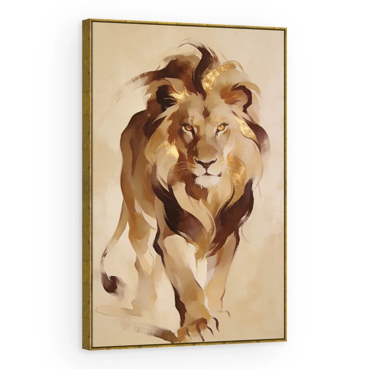 Quadro Decorativo Canvas Leão Pincelado - LE0017
