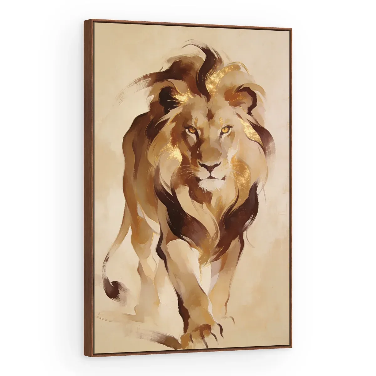 Quadro Decorativo Canvas Leão Pincelado - LE0017