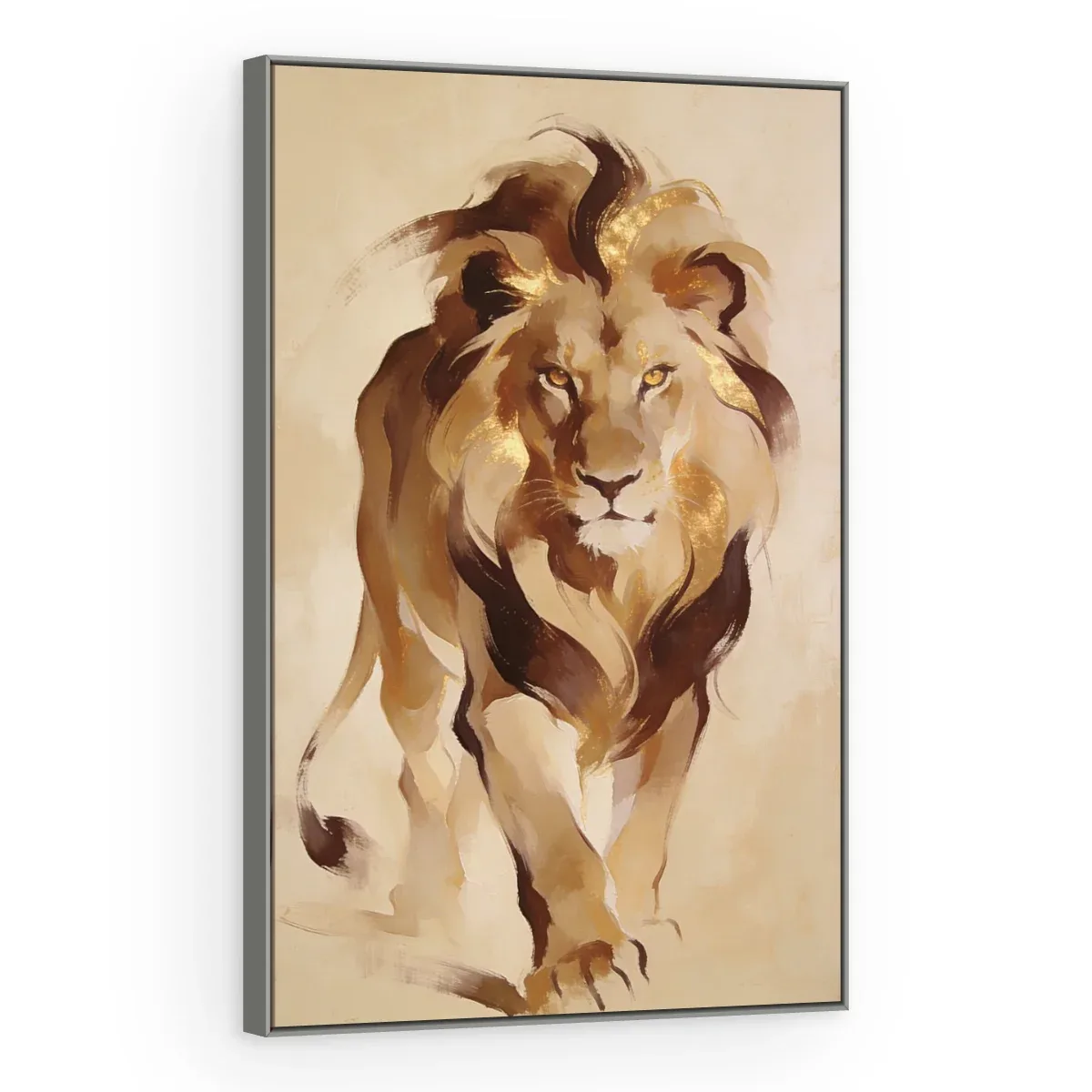 Quadro Decorativo Canvas Leão Pincelado - LE0017