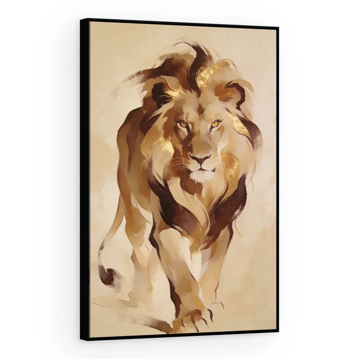 Quadro Decorativo Canvas Leão Pincelado - LE0017