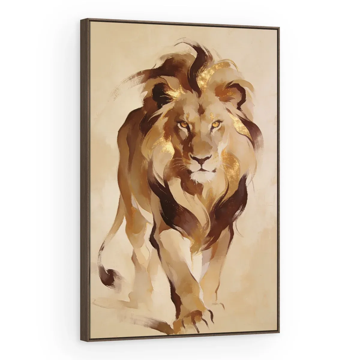 Quadro Decorativo Canvas Leão Pincelado - LE0017