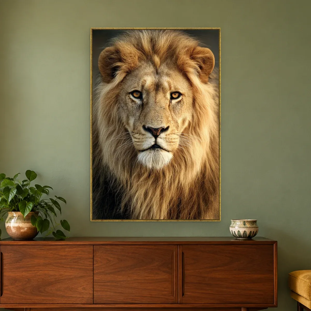 Quadro Decorativo Canvas Leão Altivo - LE0019