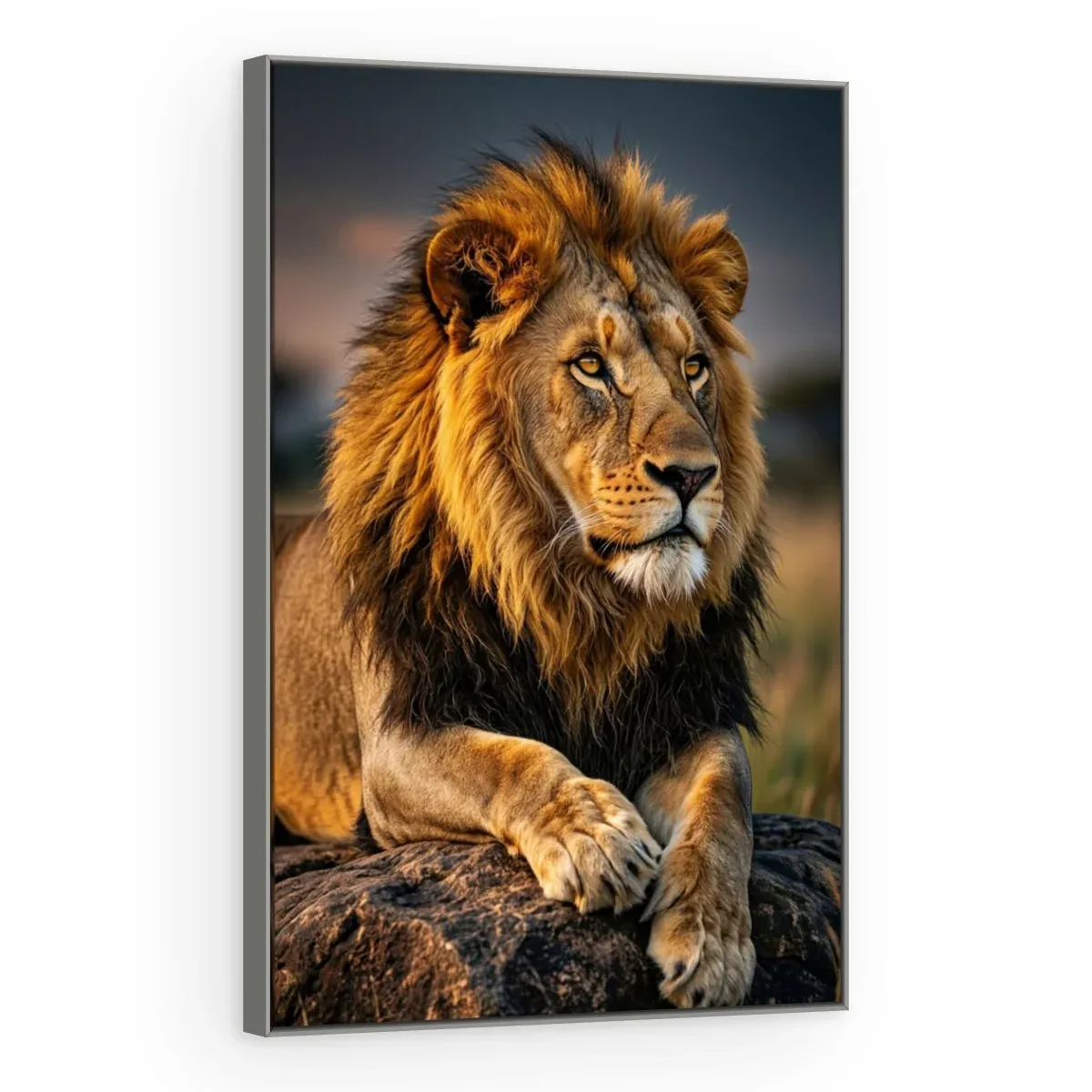 Quadro Decorativo Canvas Leão Vigilante - LE0021