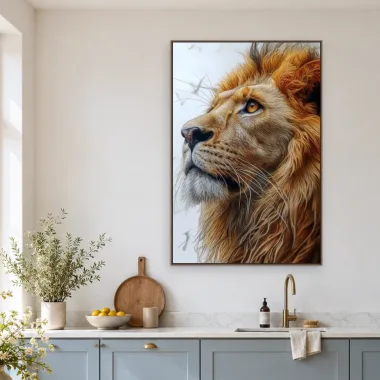 Quadro Decorativo Canvas Leão Sonhador - LE0022