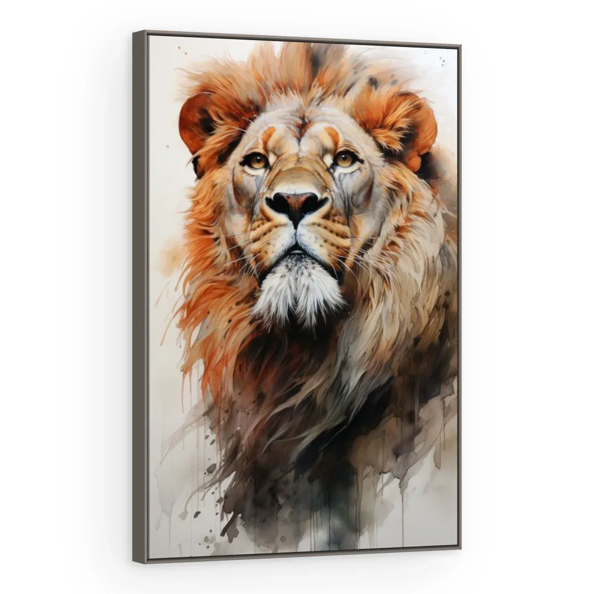 Quadro Decorativo Canvas Leão Artístico - LE0023