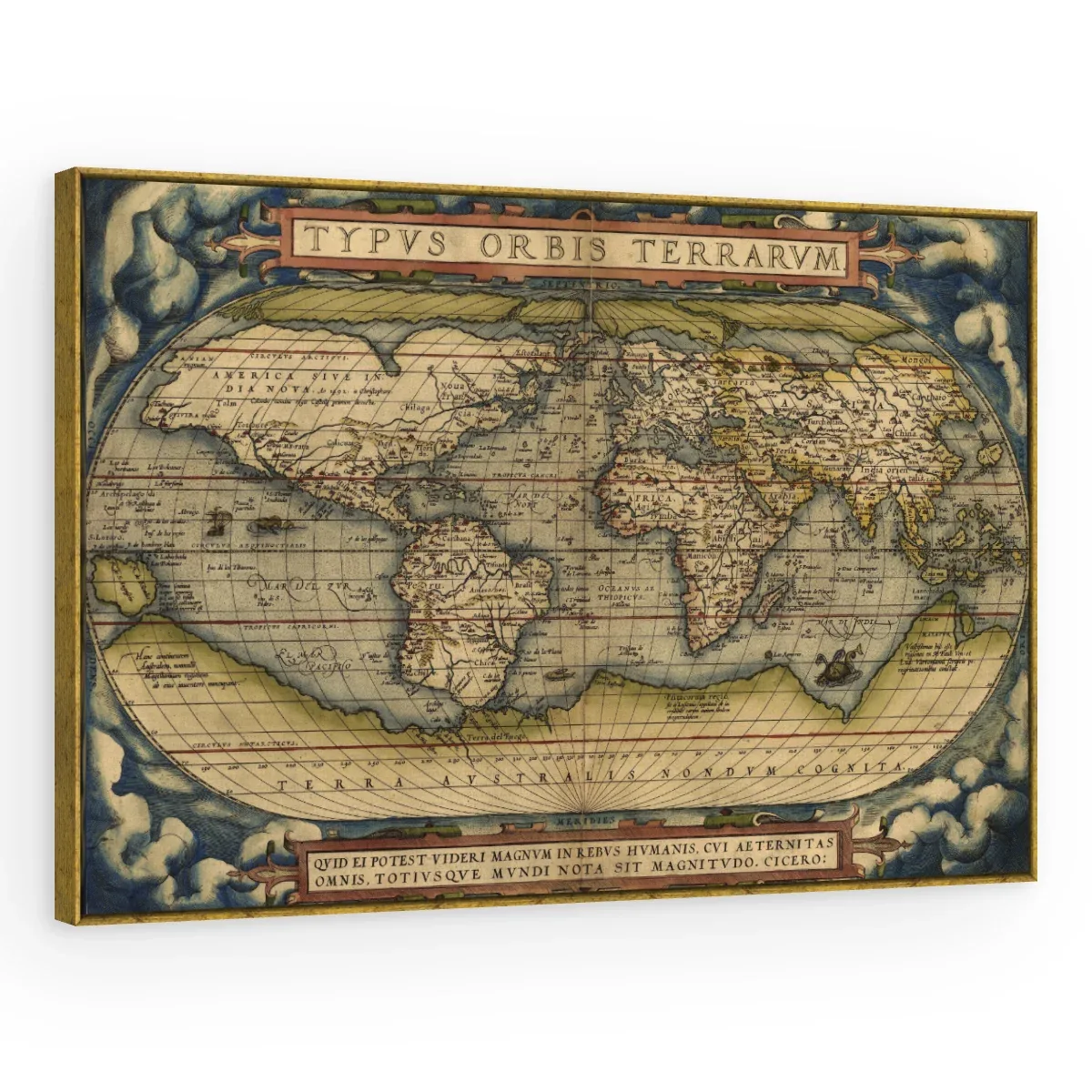 Quadro Decorativo Canvas Mapa Renascentista - MA0002