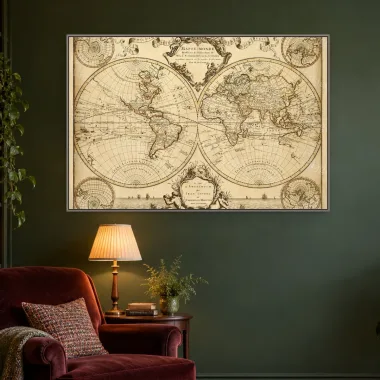 Quadro Decorativo Canvas Mapa Clássico - MA0004