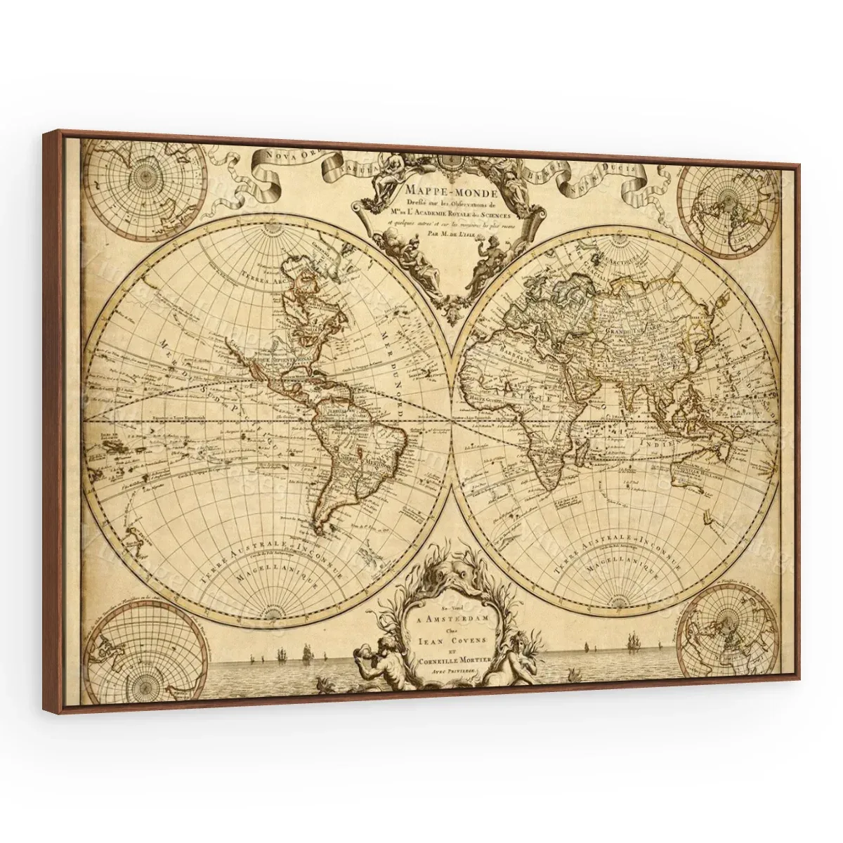 Quadro Decorativo Canvas Mapa Clássico - MA0004