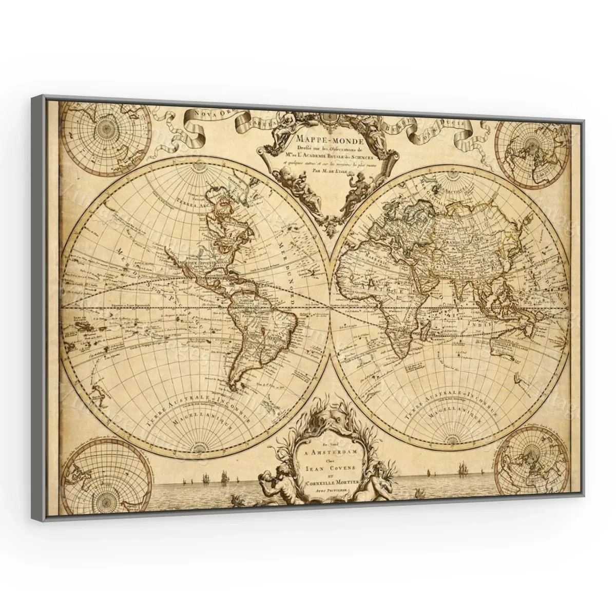 Quadro Decorativo Canvas Mapa Clássico - MA0004