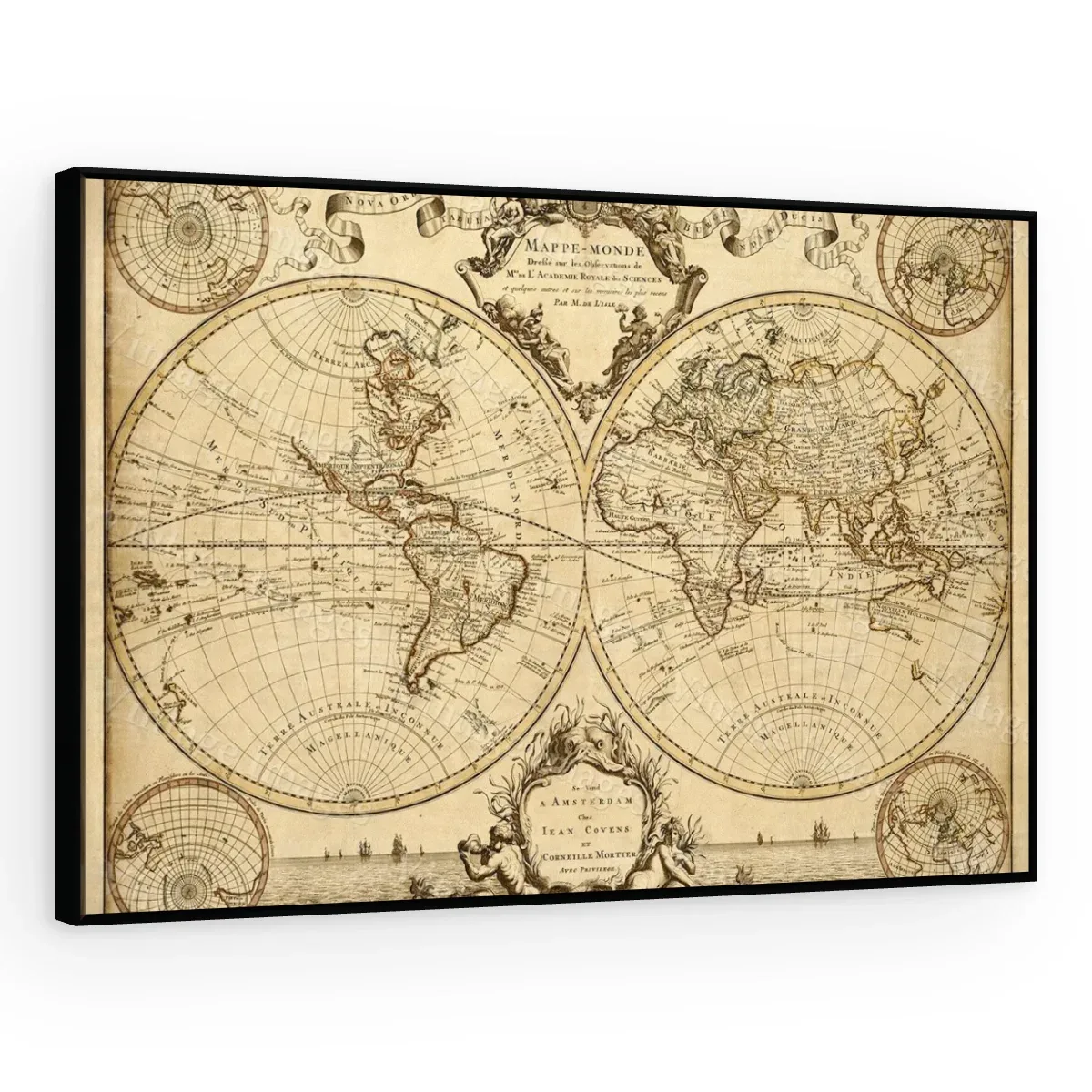 Quadro Decorativo Canvas Mapa Clássico - MA0004