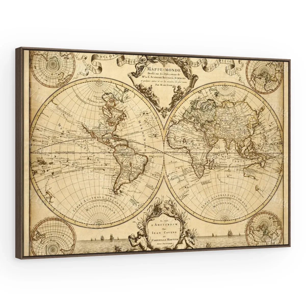 Quadro Decorativo Canvas Mapa Clássico - MA0004