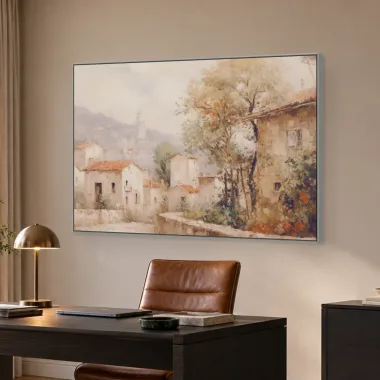 Quadro Decorativo Canvas Vilarejo Pastel - PA0010