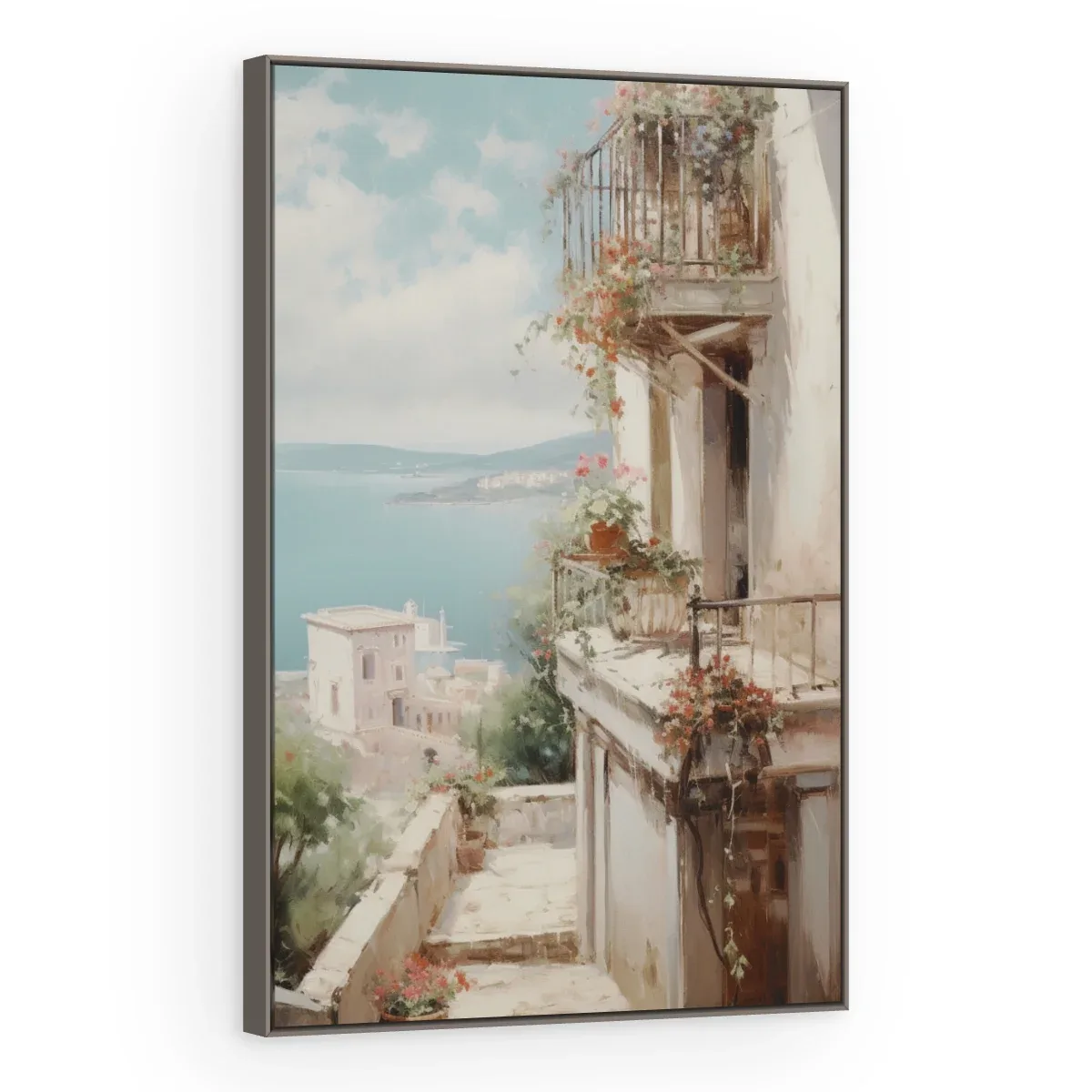 Quadro Decorativo Canvas Varanda Mediterrânea - PA0016