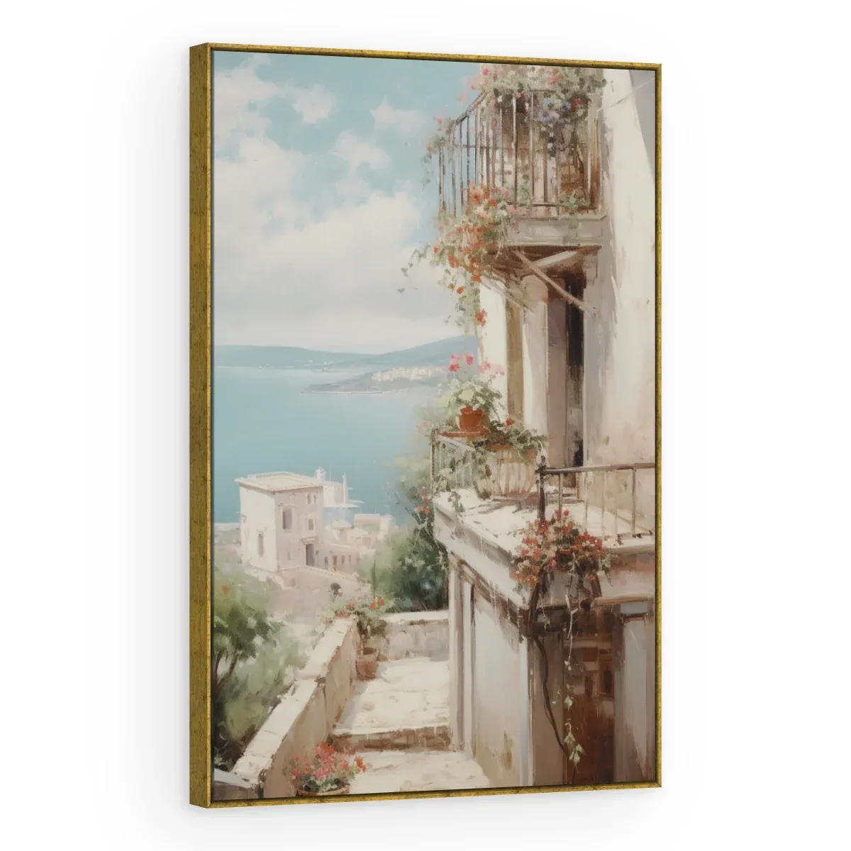 Quadro Decorativo Canvas Varanda Mediterrânea - PA0016