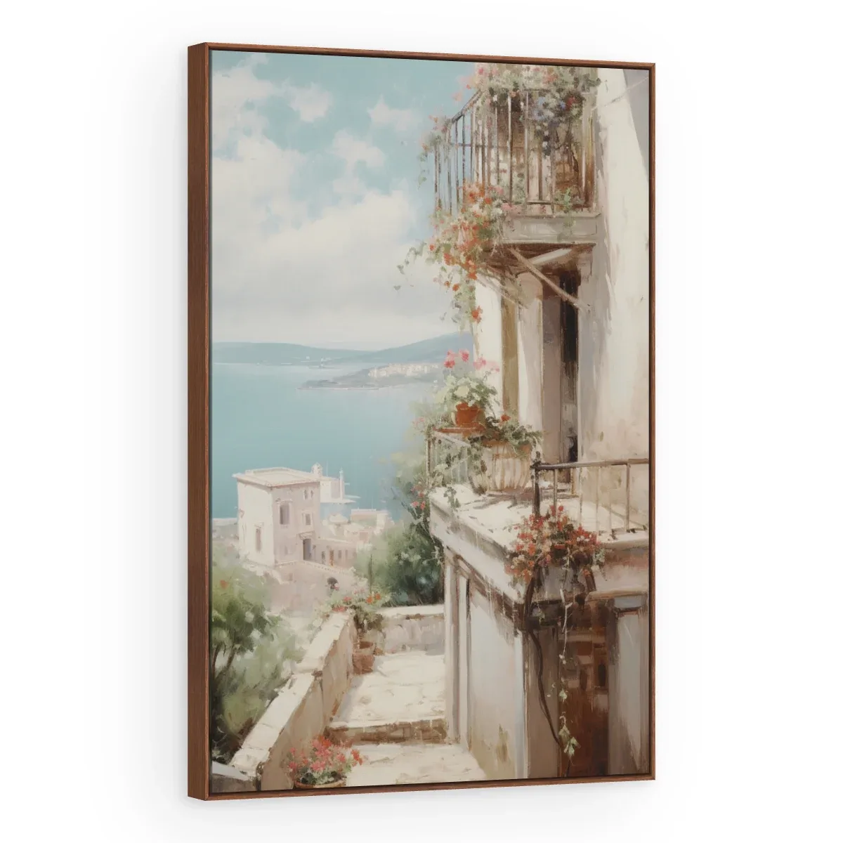Quadro Decorativo Canvas Varanda Mediterrânea - PA0016