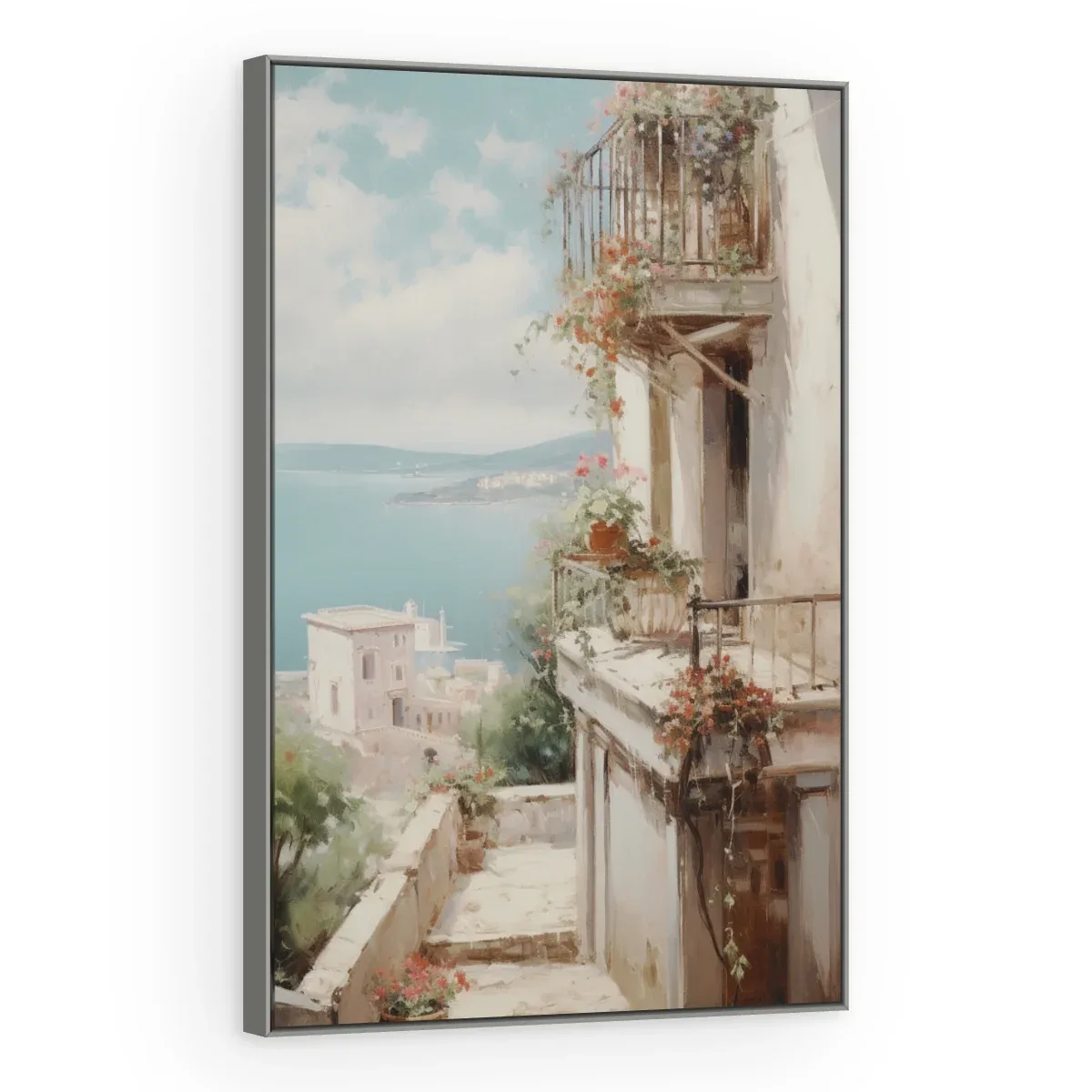 Quadro Decorativo Canvas Varanda Mediterrânea - PA0016
